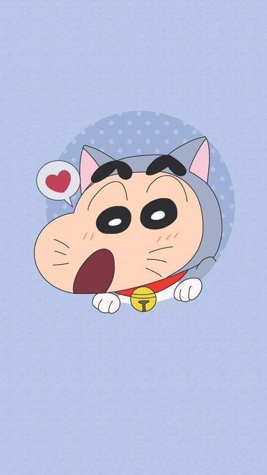 Hình nền Shin cute giả thành Doraemon dễ thương