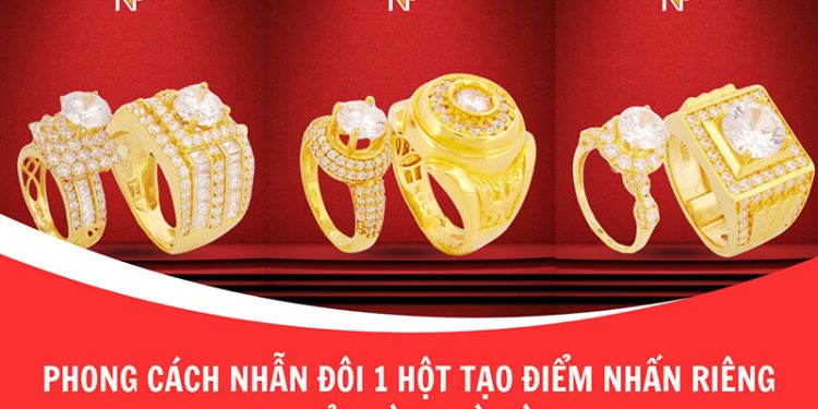 Phong Cách Nhẫn Đôi 1 Hột Tạo Điểm Nhấn Riêng Cho Cả Chàng Và Nàng
